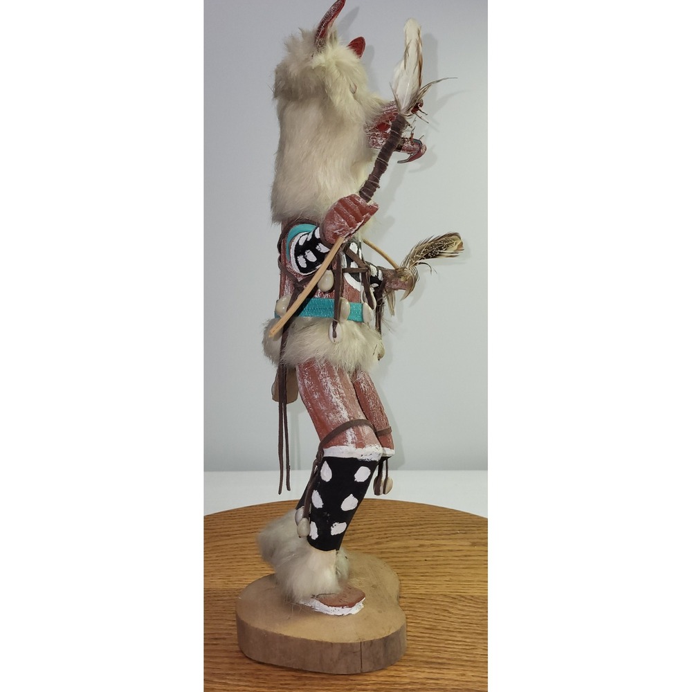 M. Nelson Wolf Kachina Doll Handcrafted Native American Folk Art Figure 16in - Picture 9 of 10